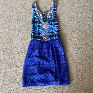 Maaji -Blue Patterned Sleeveless Dress